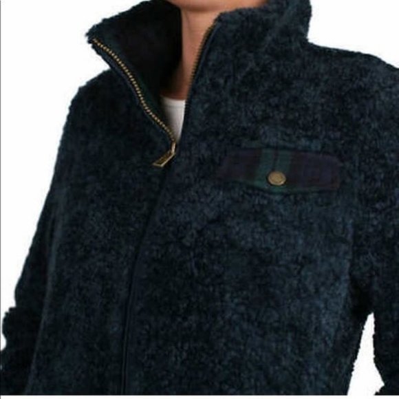 Pendleton Women Fuzzy Full Zip Jacket Teddy Plaid XL - Picture 1 of 10